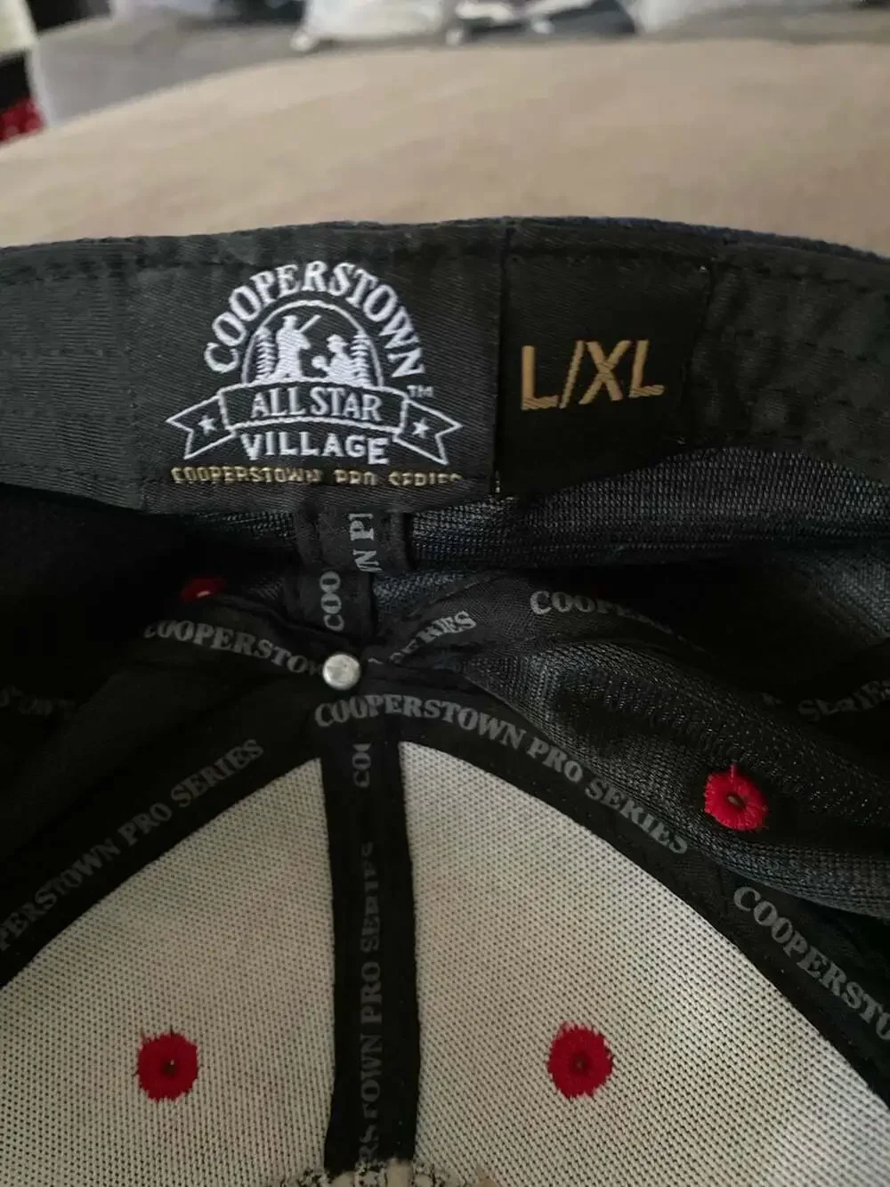 Cooperstown All Star Village Pro Series L/XL Baseball Hat USA Flag Embroid